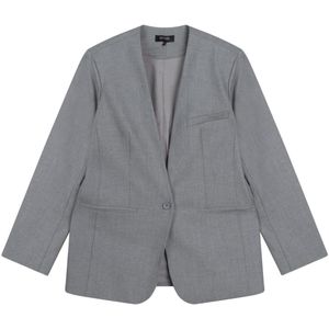 Refined Department - Mea Collarless Blazer - Antraciet - Dames