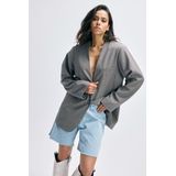 Refined Department - Mea Collarless Blazer - Antraciet - Dames