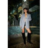 Refined Department - Mea Collarless Blazer - Antraciet - Dames