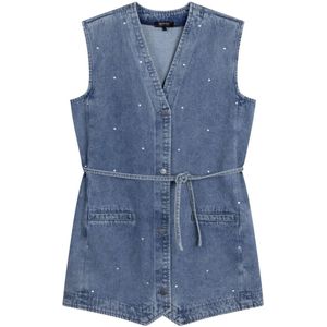 Refined Department - Spijkerjurk - Medium Blue Denim - Mouwloos