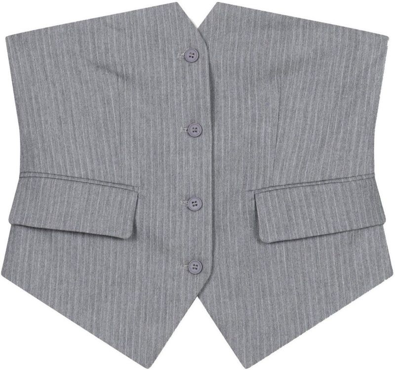 Refined Department - Gilet - Lichtgrijs - 997 - Dames