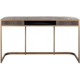 Richmond - Classio Bureau - Zwart - Metaal/PU Leer - 140x60x77cm