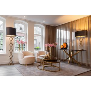 Richmond Salontafel Conrad Faux Emperador Marmer Set Van 2 - Metaal/Marmer - 90x90x46cm