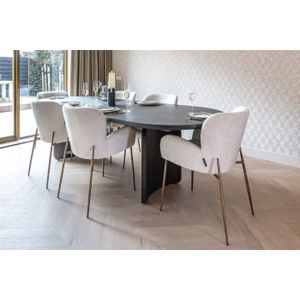 Richmond Eettafel Fairmont Zwart 270cm - Eikenhout