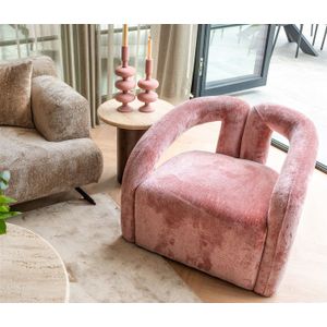 Richmond Fauteuil Dana Rose Chenille Bergen Roze - Polyester
