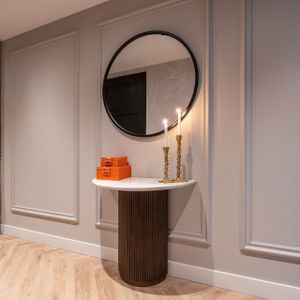 Richmond - Mayfield - Sidetable - Wit - Marmer/Mangohout - 90cm