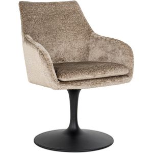 Richmond Interiors Marlon Taupe Chenille Draaifauteuil