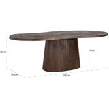 Eettafel Odile 230 (Dark brown)