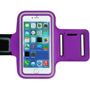 Sportarmband - Geschikt voor: Samsung Galaxy A23 / A24 / A25 hoesje - Sportband - Hardloop armband - Sport armband - Hardloop houder - Paars