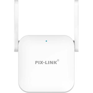 Pix-link Wifi Versterker Signaalversterker met RJ45-poort Wireless-N Booster - Wifi Repeater - Netwerk/Internet - wit