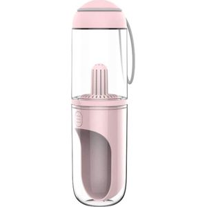 Drinkfles voor Honden met Duurzaam Filter - BPA vrij - Roze - 100% Lekvrij - Waterfles voor Volwassen Honden en Puppy's - Wandelen - Voor Onderweg - Hondencadeau