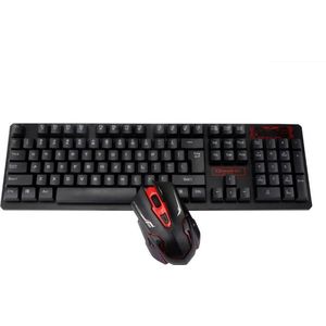 HK6500 Ergonomische Verlichting 2.4G HK6500 112 Toetsen Computer Draadloos Gaming Toetsenbord + USB Draadloze Muizen Muis Combo Set