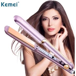 Kemei Stijltang – Professionele Haar Stijltang met Ionentechnologie – Keramische Platen – 4 Temperatuurstanden – Snelle Opwarmtijd – Voor Alle Haartypes