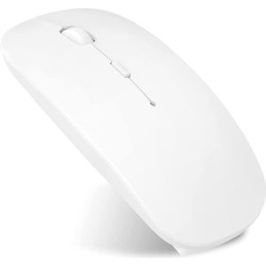 Draadloze Muis - Bluetooth Muis - Computermuis - Draadloos met Stille Klik - Wit