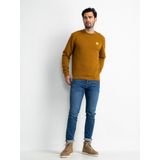 Petrol Industries - Heren Klassieke Sweater - Bruin - 58% Katoen, 40% Polyester