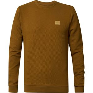 Petrol Industries - Heren Klassieke Sweater - Bruin - 58% Katoen, 40% Polyester