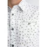 Petrol - Short Sleeve Overhemd - Groen - Katoen - Print Dessin
