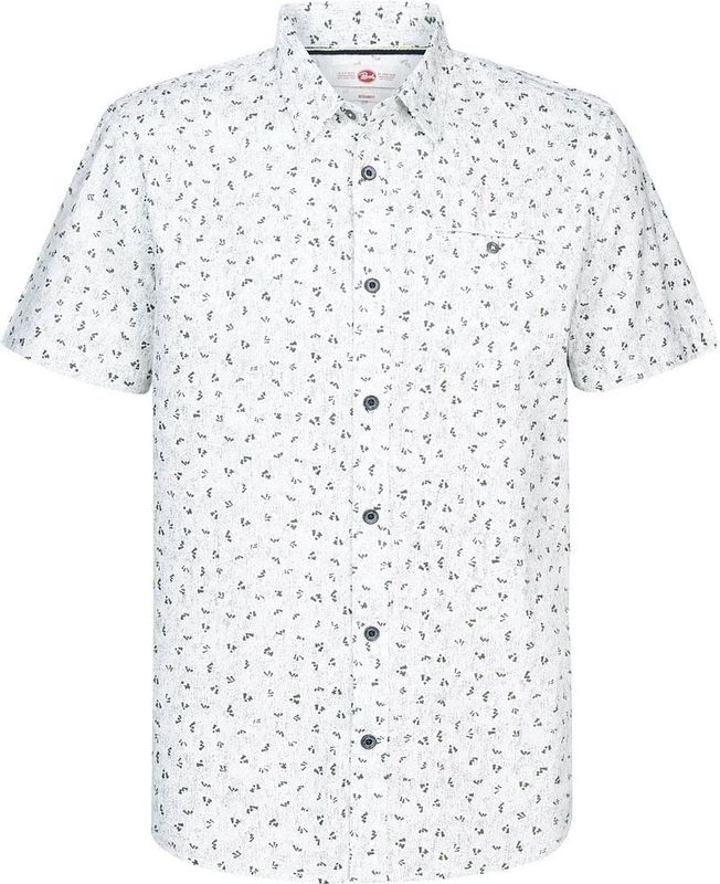Petrol - Short Sleeve Overhemd - Groen - Katoen - Print Dessin