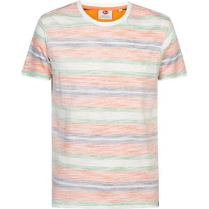 Petrol Industries - Heren T-shirt - Oranje - Katoen - Gestreept Design