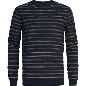 Petrol Industries - Heren Gestreepte Trui Falls - Blauw