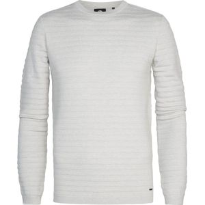 Petrol Industries - Heren Ribgebreide Trui Crest Hill - Wit