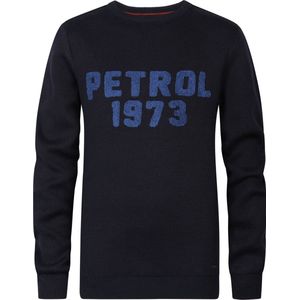 Petrol Industries - Jongens Artwork Gebreide sweater Bloomington - Blauw