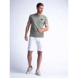 Petrol Industries - Heren Jackson Gekleurde Denim Short Sungreet - Wit