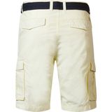 Petrol Industries - Heren Cargo Short met Riem Poplin - Wit