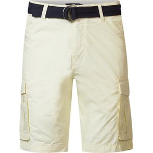 Petrol Industries - Heren Cargo Short met Riem Poplin - Wit