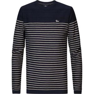 Petrol Industries - Ramble - Gestreepte Trui - Blauw