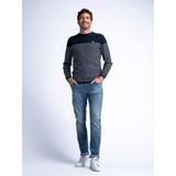 Petrol Industries - Ramble - Gestreepte Trui - Blauw