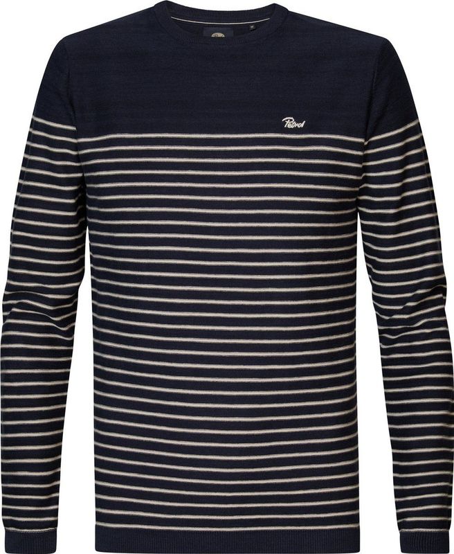 Petrol Industries - Ramble - Gestreepte Trui - Blauw