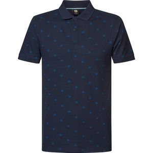 Petrol Industries - Heren All-over Print Polo Biloxi Beach - Blauw