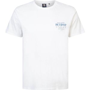 Petrol Industries - Heren Plus Size Backprint T-shirt Charging - Wit