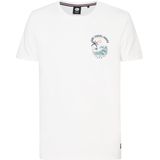 Petrol Industries - Heren Artwork T-shirt Tidepool - Wit