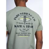 Petrol Industries - Heren Backprint T-shirt Seagrove - Groen