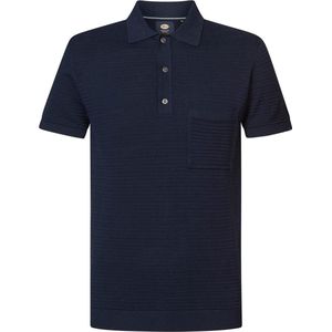 Petrol Industries - Heren Gebreide Polo Driftify - Blauw