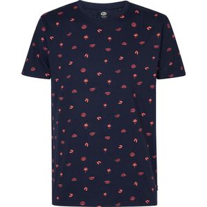 Petrol Industries - Heren All-over print T-shirt Aiden - Blauw