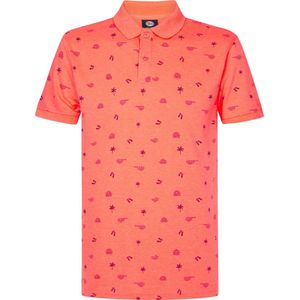 Petrol Industries - Heren All-over Print Polo Outer Banks - Roze