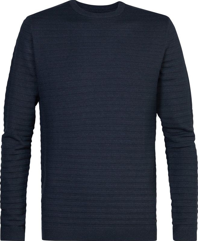 Petrol Industries - Heren Fijngebreide Trui Adak - Blauw