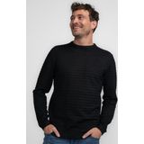 Fijngebreide Trui - Ronde Hals - Gestreept Design - 50% Viscose, 28% Polyester, 22% Polyamide