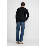 Fijngebreide Trui - Ronde Hals - Gestreept Design - 50% Viscose, 28% Polyester, 22% Polyamide