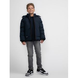 Gevoerde Pufferjas - Zwart - 85% Polyester 15% Nylon - Capuchon en Ritssluiting