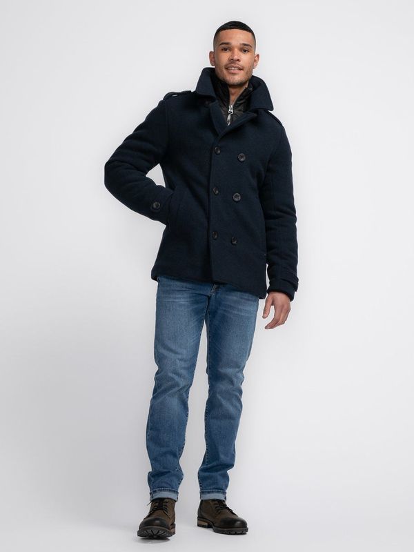 Petrol Industries - Heren Klassieke Jas Chevak - Blauw