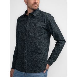 Petrol Industries - M-3040 - Heren Shirt - Groen - 98% Katoen/2% Elasthan