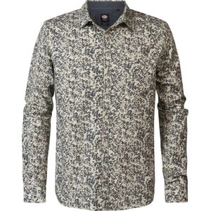 Petrol Industries - Shirt Long Sleeve - Ecru - Katoen en Elastaan