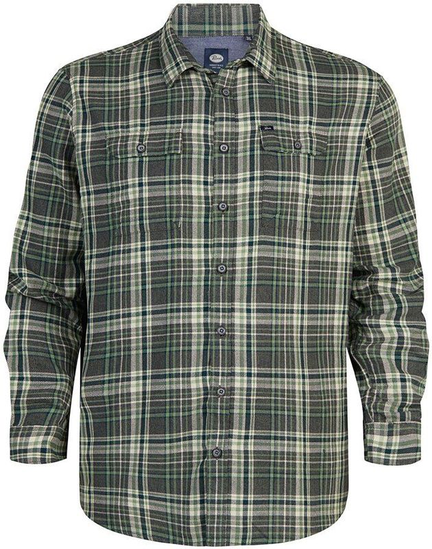 Petrol Industries - Plus Size Geruit Overhemd Bristol - Groen - 4XL - Plus Size