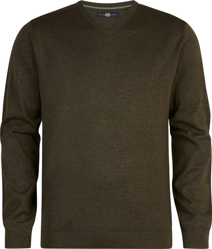 Petrol Industries - Knitwear - V-hals - Petrol - 50% Katoen 50% Acryl