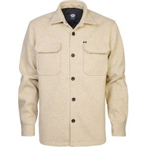 Petrol Industries - Gemêleerd Overhemd Anchor - Beige - XXXL - Overhemd met lange mouwen