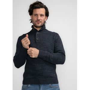 Petrol Industries - Gemêleerde Trui Brevig - Blauw - XXL - Gebreide Truien